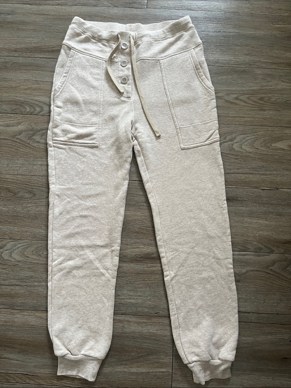 Ulla Johnson Cream Drawstring Jogger Pants